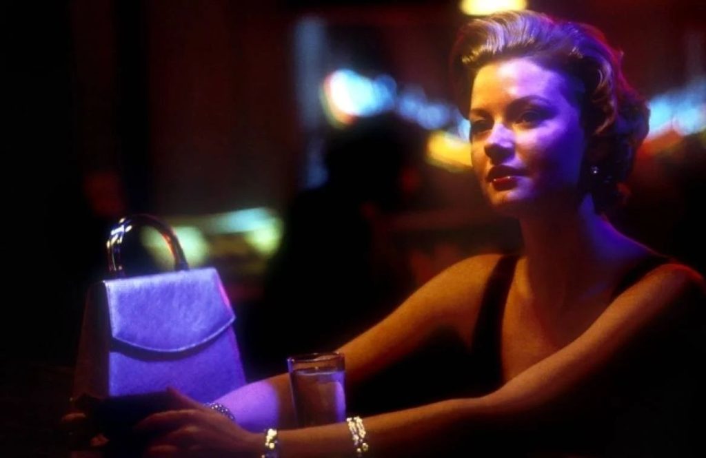 Movies like Ready Player One: Jane Fuller stares intently at Douglas Hall as he investigates her husband's murder in "The Thirteenth Floor"