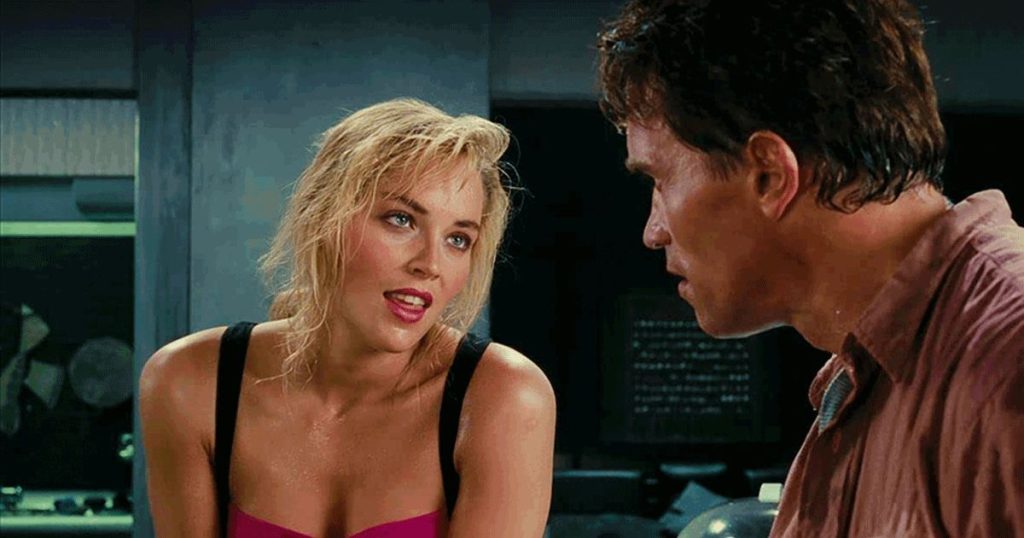 Movies like Ready Player One: Douglas Quaid grows suspicious of his wife, Lori, in "Total Recall"